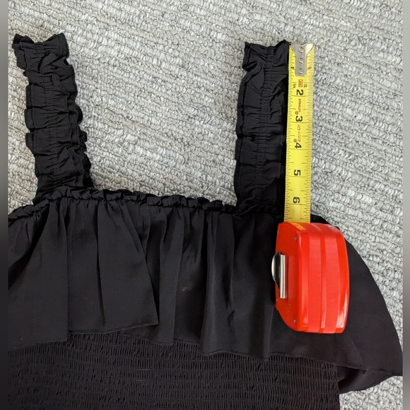 Forever 21 Black Smocked Ruffle Crop Top - Picture 10 of 11